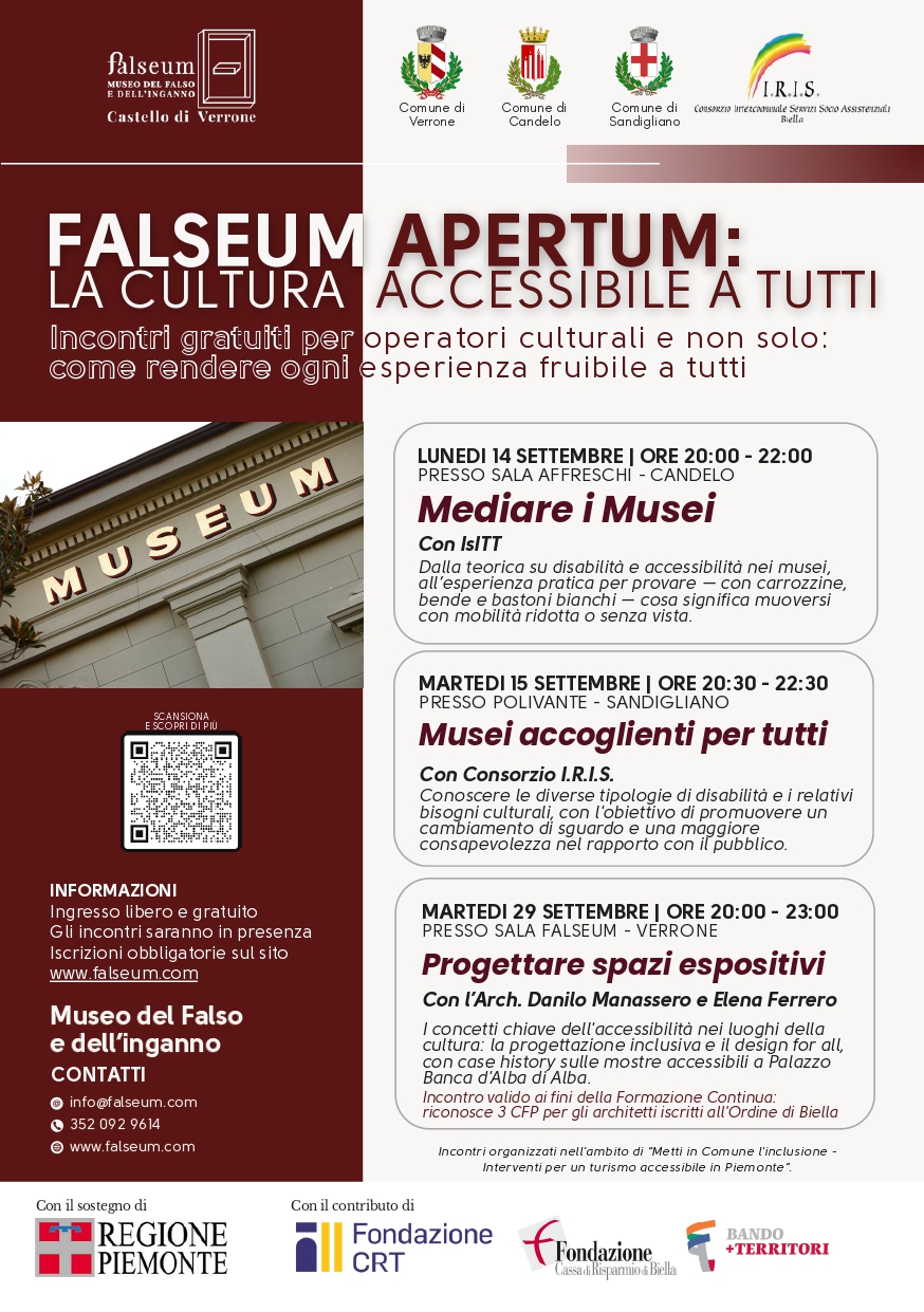 Falseum Apertum: la cultura accessibile a tutti – 14 settembre 2026