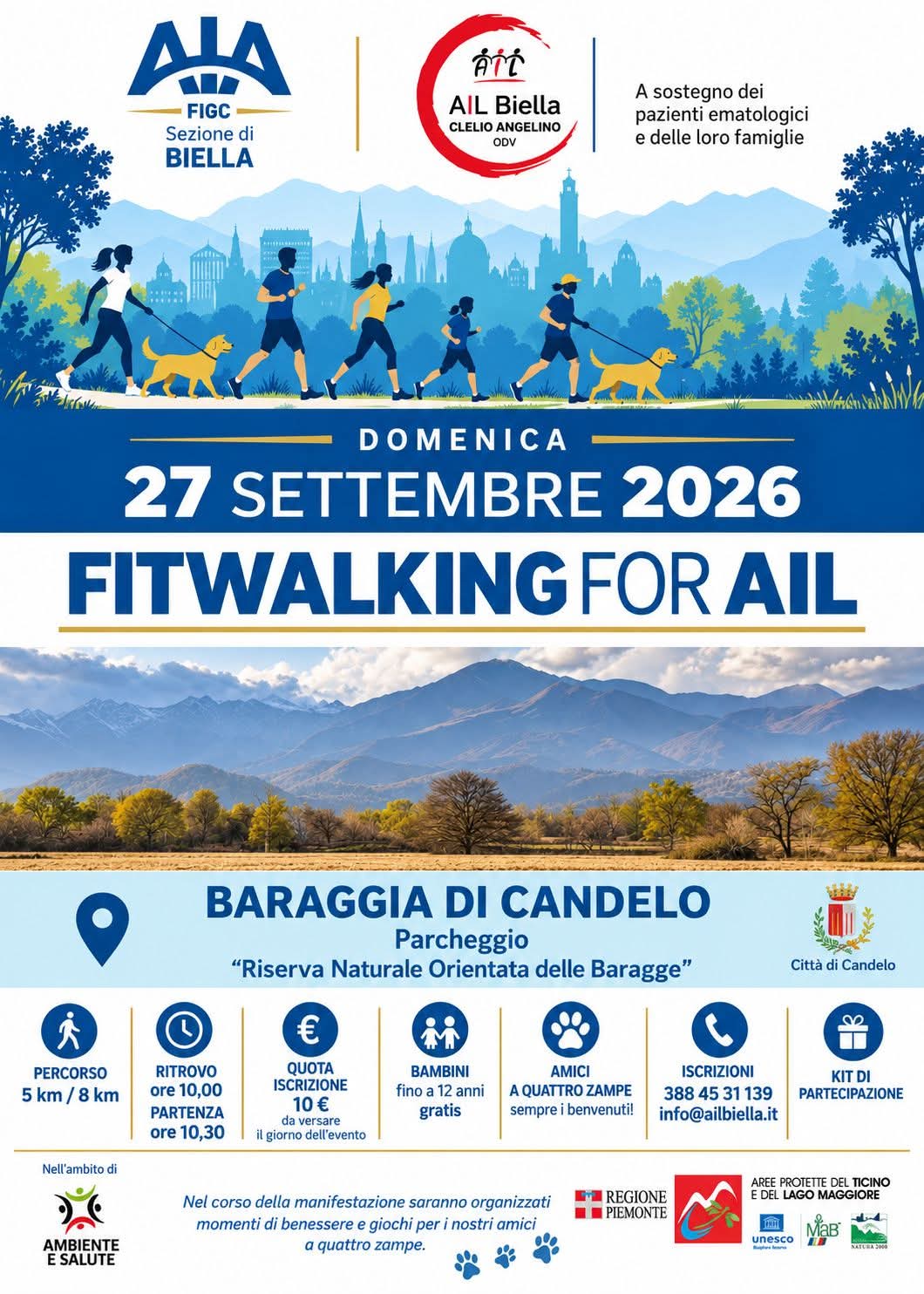 Fitwalking for AIL – domenica 27 settembre 2026